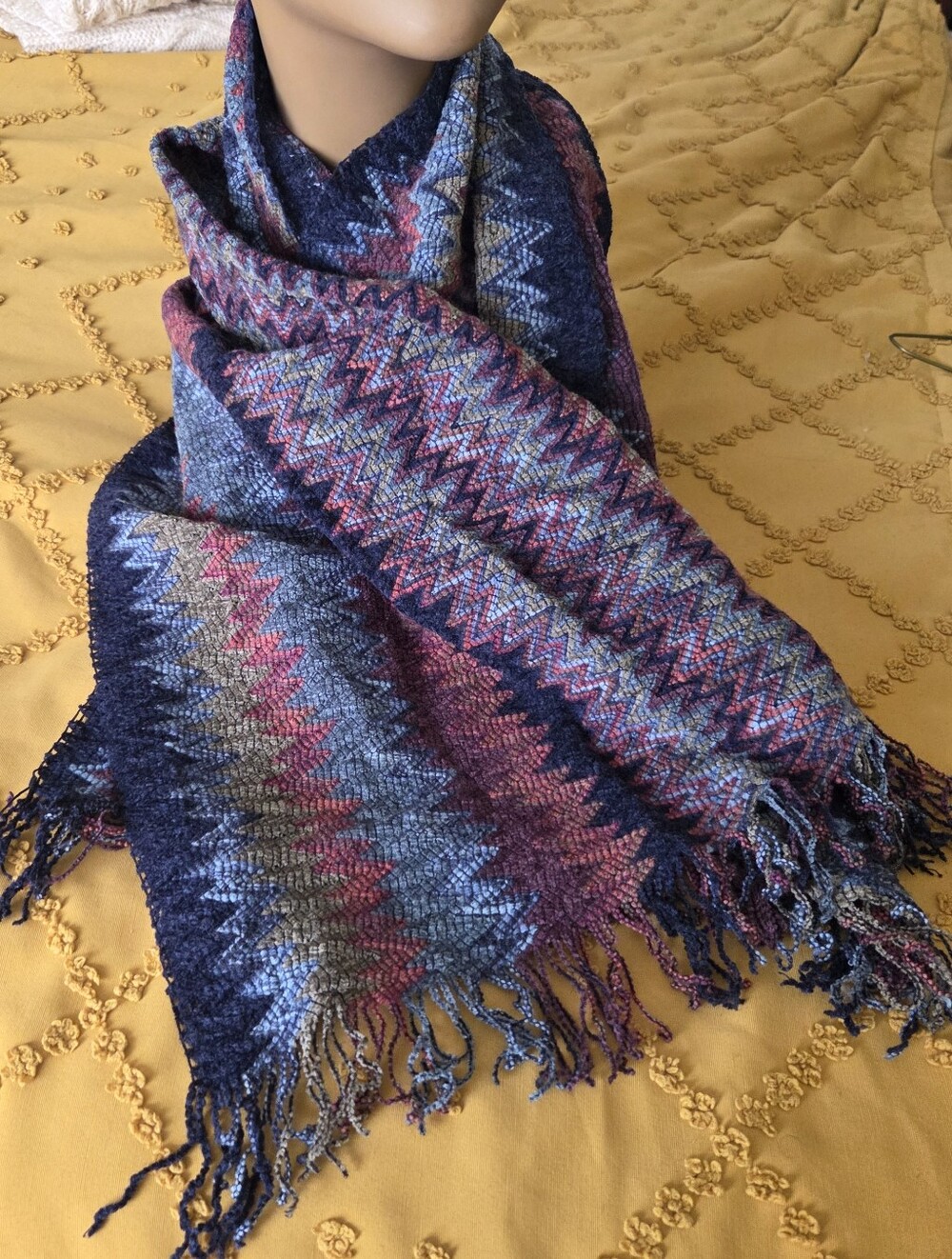 Missoni Foulard Zig Zag Knit Scarf